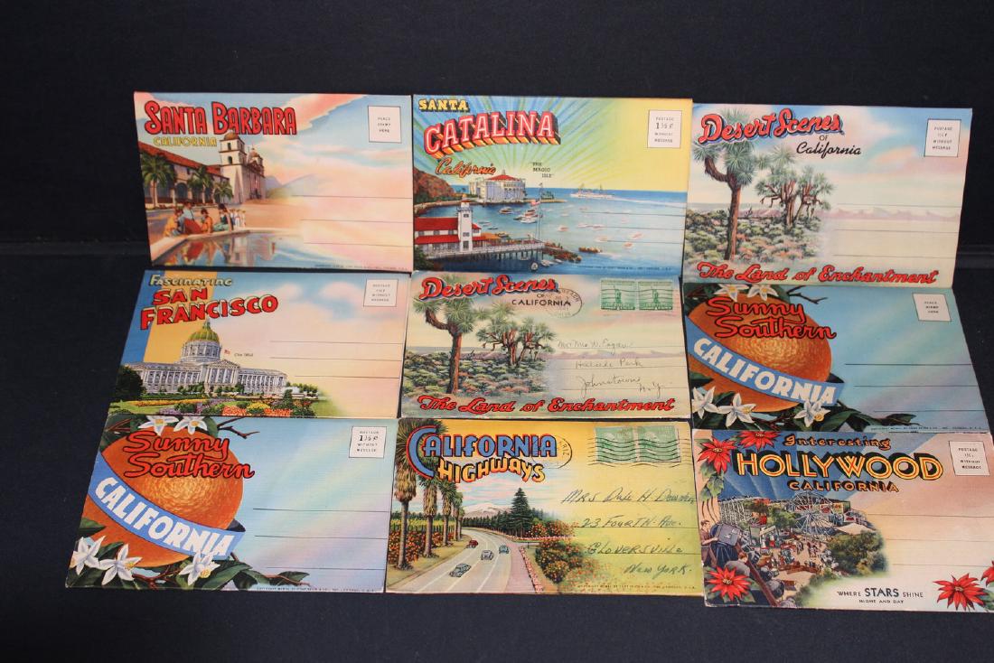 9 LIKE NEW OLD POSTCARD FOLDERS ALL CALIFORNIA NEVER (1 of 6)