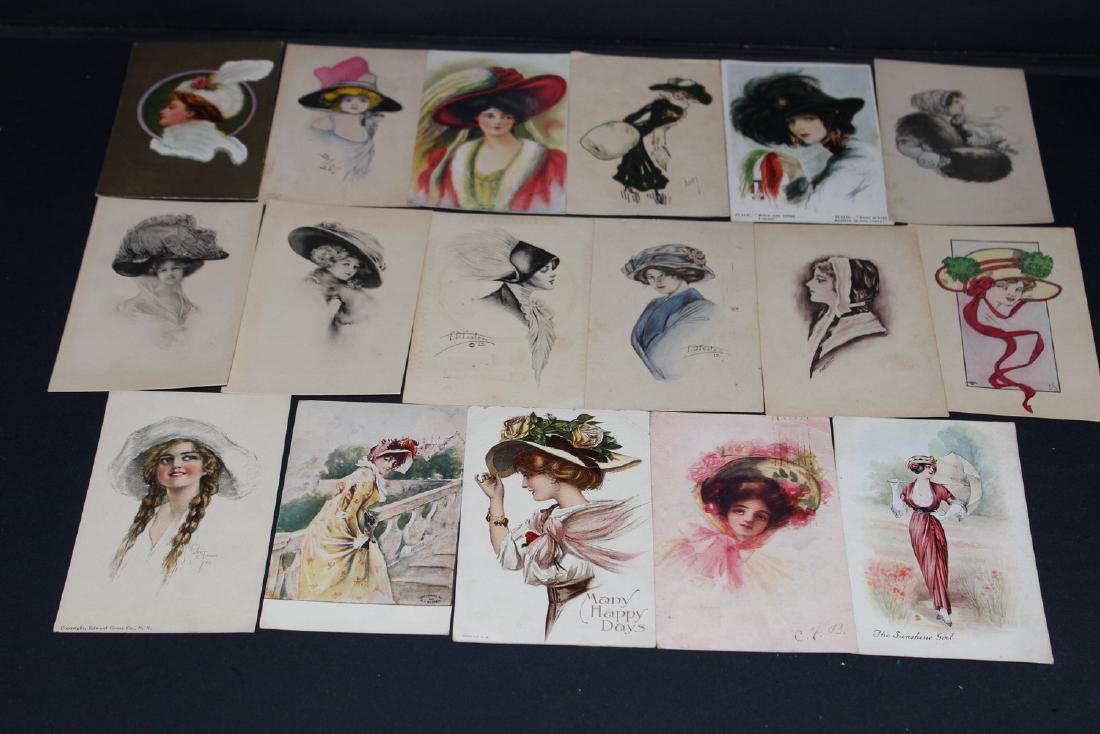 17 THE LADIES HAT PARADE MOST ARTISTS SIGNED 1908- 1916 (1 of 5)