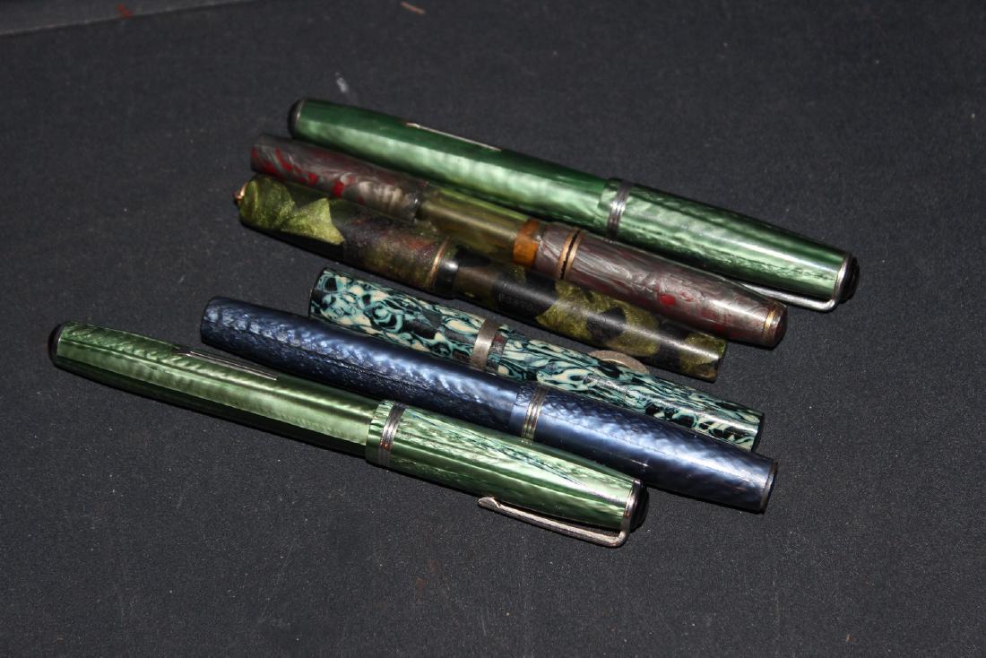 6 BEAUTIFUL OLD FOUNTAIN PENS - 2 EASTERBROOK - OTHER (1 of 3)