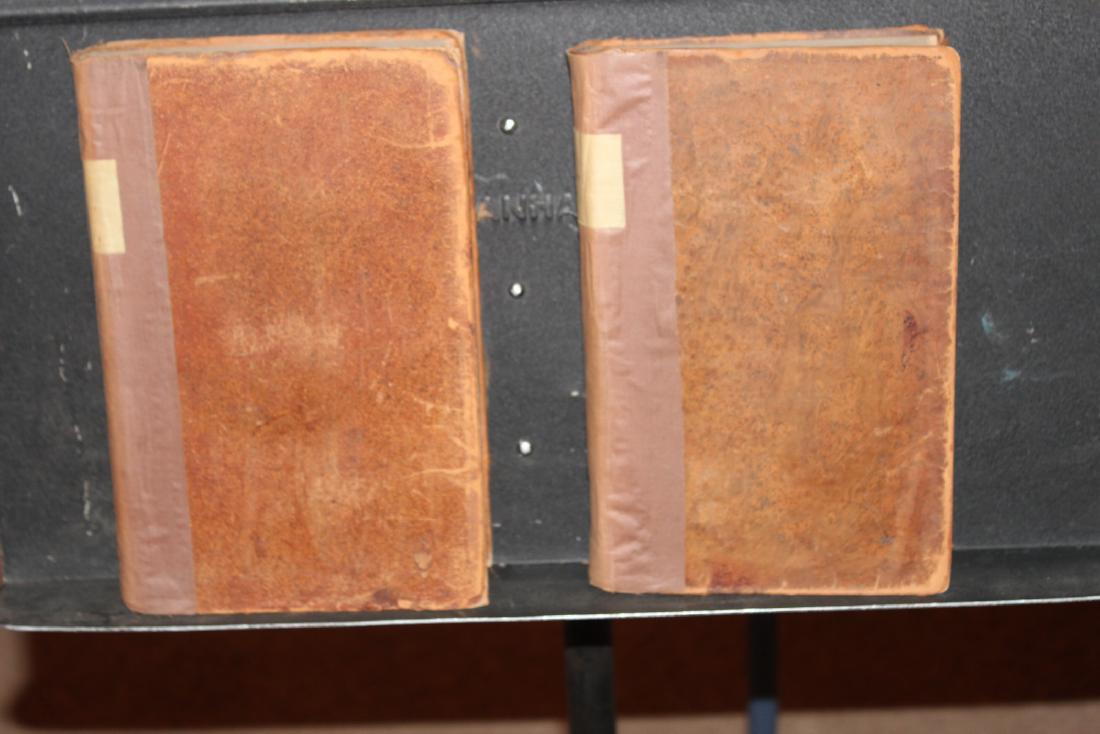 2 VOLUMES 1850 & 1856 - THE WORKS OF REV. JOHN WESLEY: 2 VOLUMES 1850 & 1856 - THE WORKS OF REV. JOHN WESLEY BY JOHN EMORY - MUCH WARE WITH SOME PAGES WITH SPOTS - 1850 VERY LEGIBLE