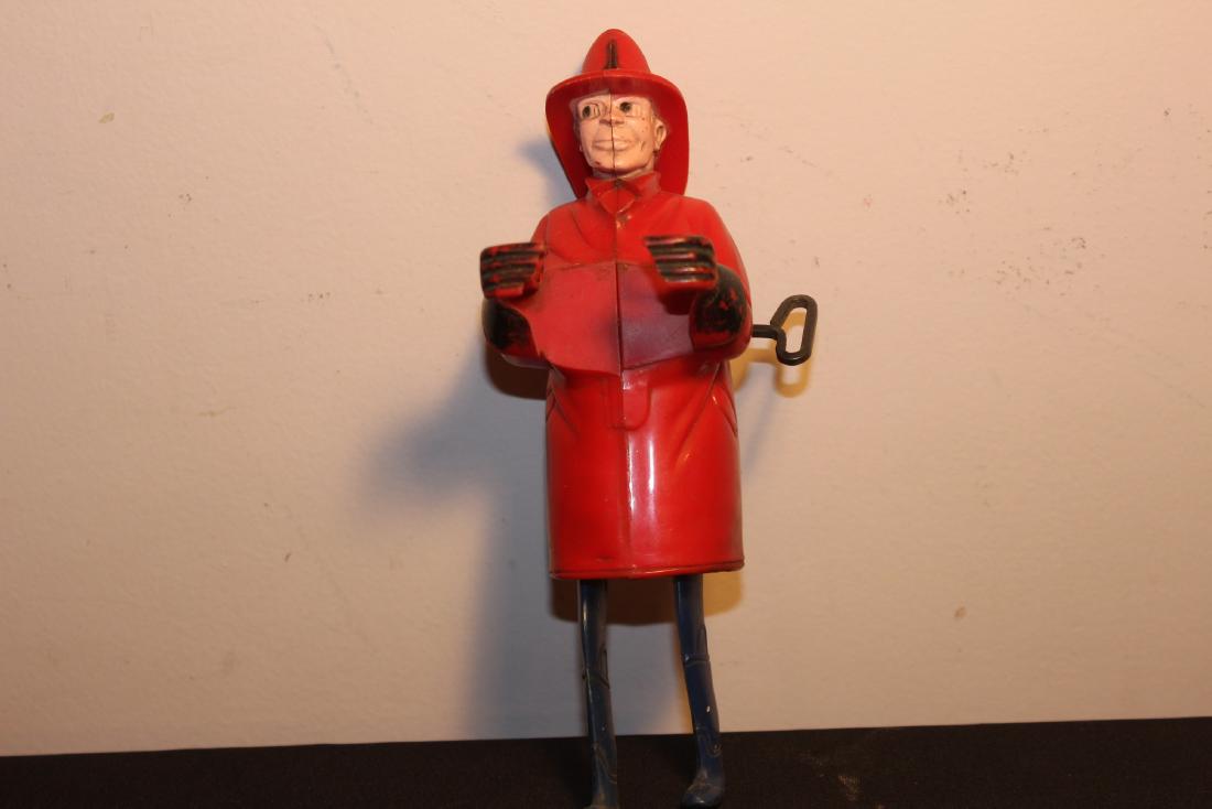 CLIMBING FIREMAN - NO LADDER - WIND UP WORKS FINE - 12": CLIMBING FIREMAN - NO LADDER - WIND UP WORKS FINE - 12"