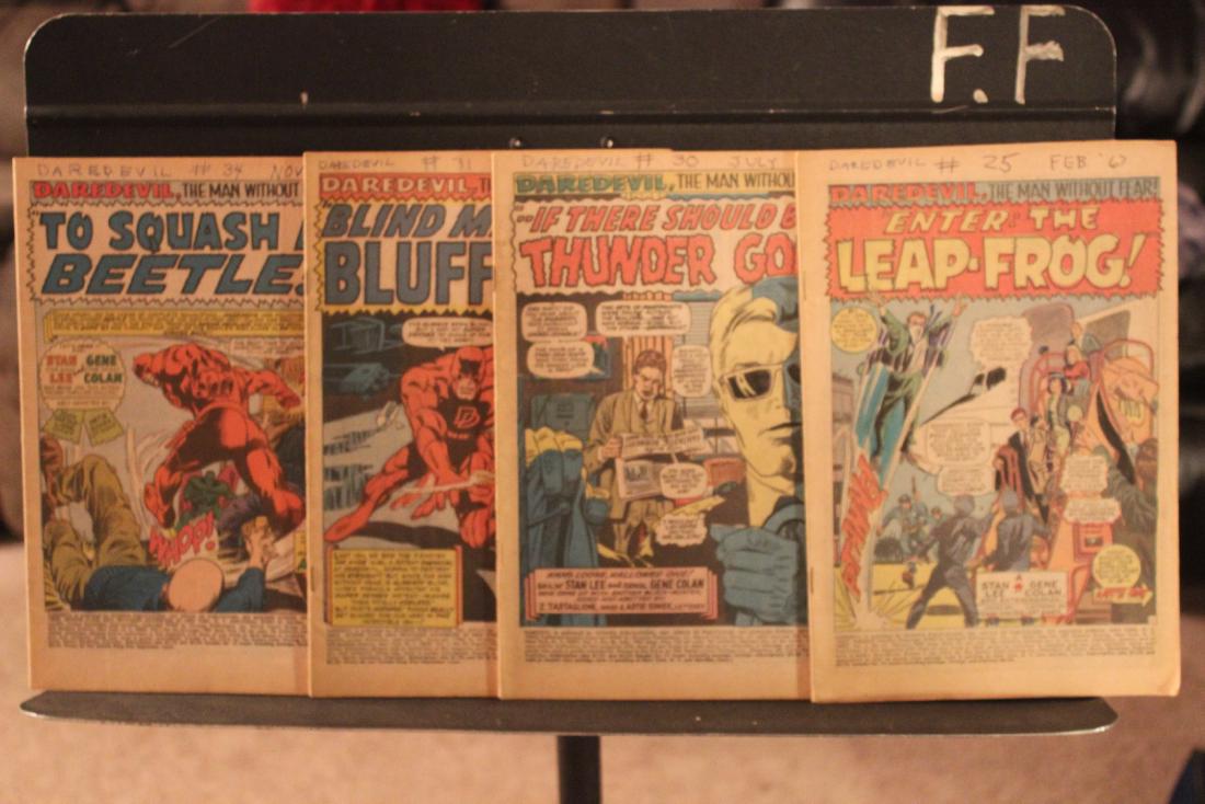 1967 DAREDEVIL 4 ISSUES - #25, 30, 31, 34 NO COVERS (1 of 3)