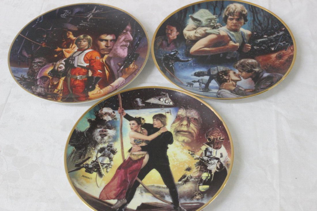 ALL HAMILTON COLLECTIONS - 1 1993 RETURN OF THE JE: ALL HAMILTON COLLECTIONS - 1 1993 RETURN OF THE JEDI COLLECTOR PLATE - 1 1993 STAR WARS COLLECTOR PLATE - 1 1993THE EMPIRE STRIKES BACK COLLECTOR PLATE