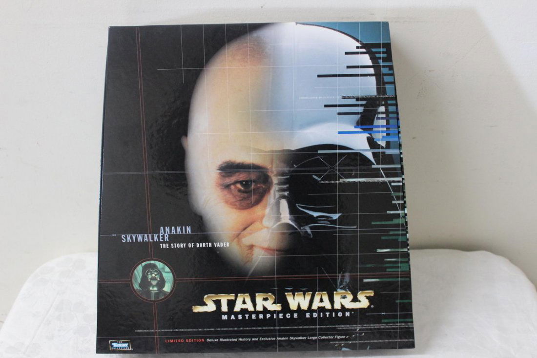 1998 ANAKIN SKYWALKER THE TRUE STORY OF DARTH VADE: 1998 ANAKIN SKYWALKER THE TRUE STORY OF DARTH VADER DELUXE ILLUSTRATED HISTORY & EXCLUSIVE ANAKIN SKYWALKER LARGE COLLECTOR FIGURE - NEW IN ORIGINAL PACKAGE