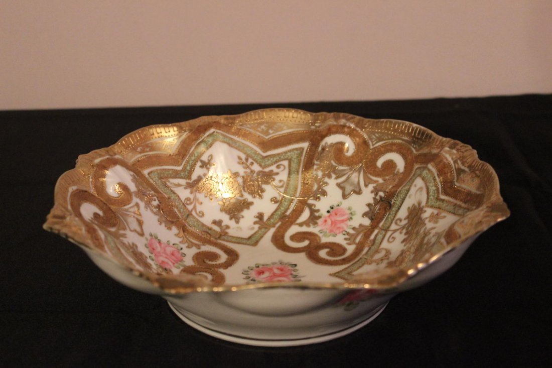 WONDERFUL NIPPON BOWL IN BLUE 10 INCH MINT GREAT CO: WONDERFUL NIPPON BOWL IN BLUE 10 INCH MINT GREAT COLORS