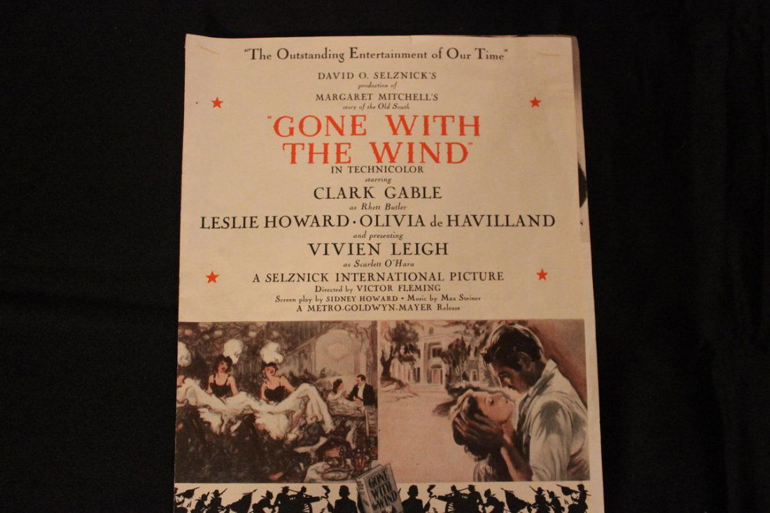 GONE WITH THE WIND PROGRAM - SMILEY THEATER, JOHNST: GONE WITH THE WIND PROGRAM - SMILEY THEATER, JOHNSTOWN - GREAT PIECE OF CITY HISTORY