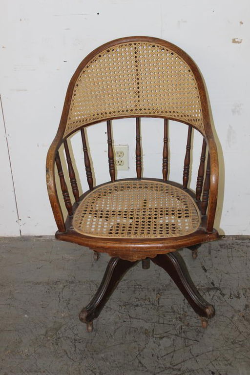 Windsor Office Chair New Cane Seat Back