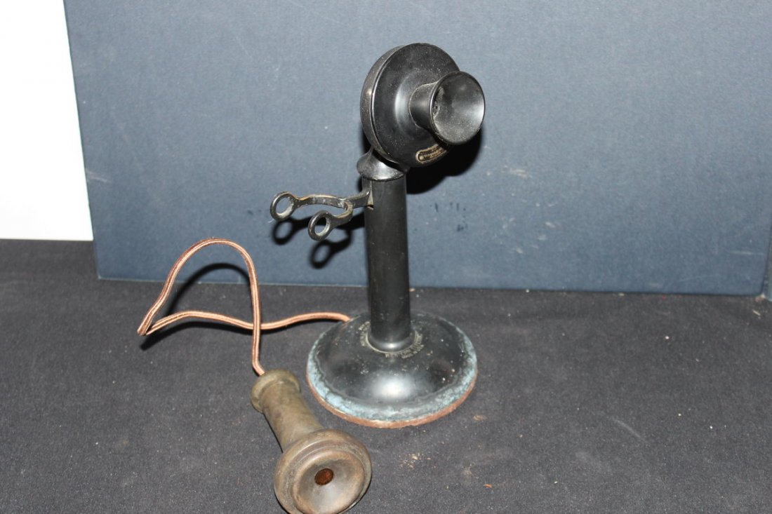 EARLY WESTERN ELECTRIC CANDLESTICK BAKELITE TELEPHONE - 3