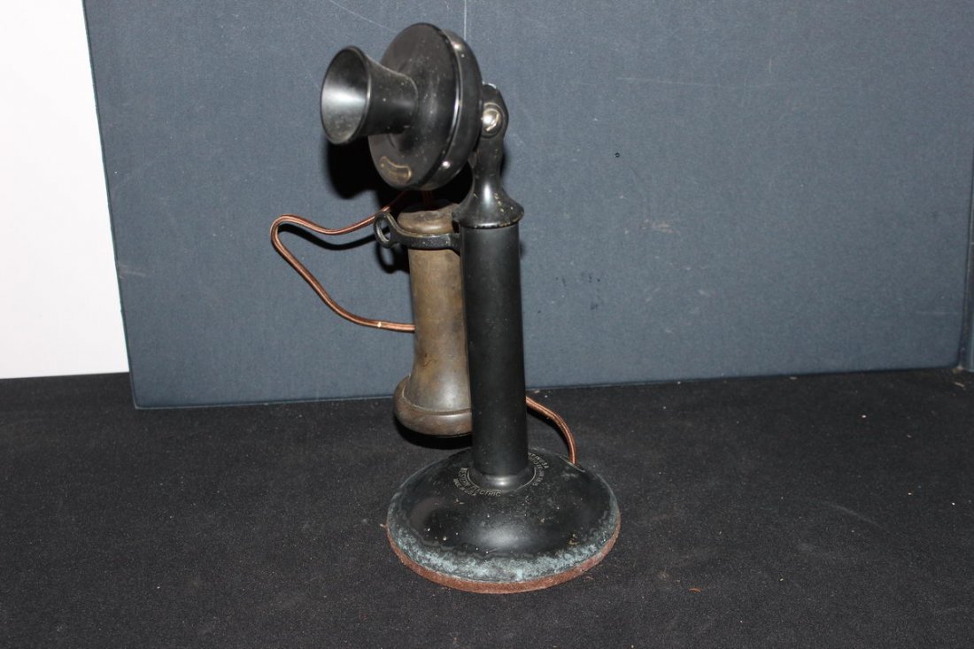 EARLY WESTERN ELECTRIC CANDLESTICK BAKELITE TELEPHONE - 4