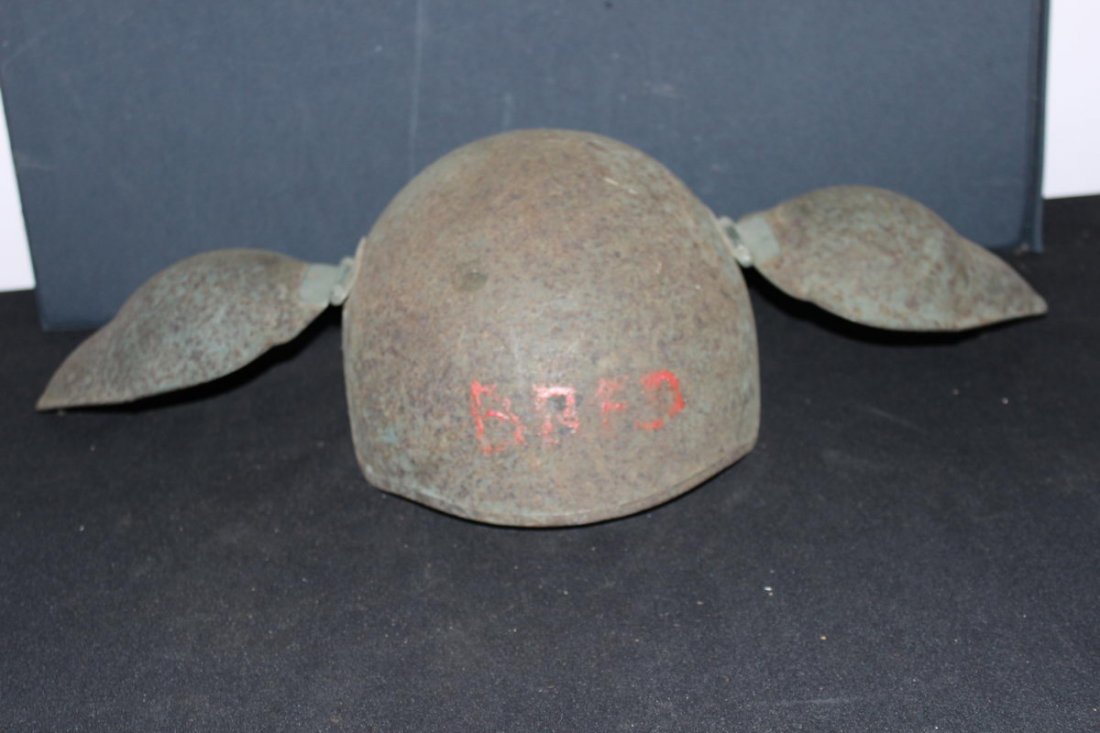 NICE WORLD WAR II TANKERS COMBAT HELMET WITH FOLD-DOWN  - 3