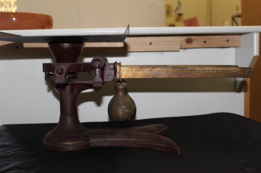 EARLY SET OF COUNTRY STORE FAIRBANKS DOUBLE BEAN SCALES