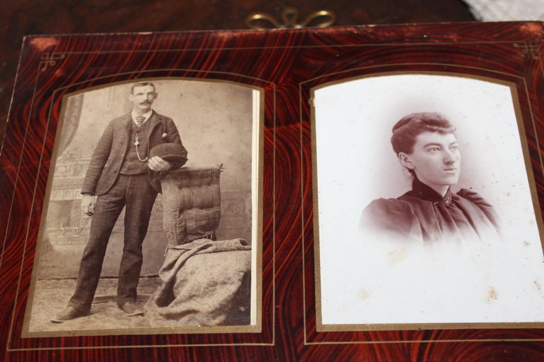 VICTORIAN PHOTO ALBUM LOOSE PAGES BUT COMPLETE - MANY P - 5