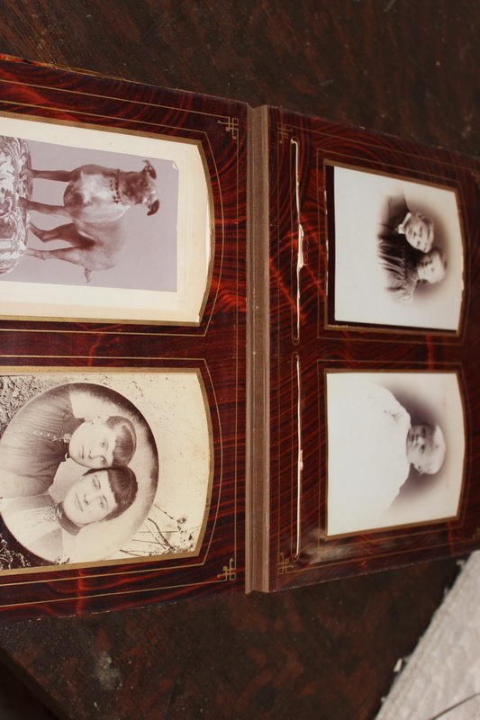 VICTORIAN PHOTO ALBUM LOOSE PAGES BUT COMPLETE - MANY P - 7
