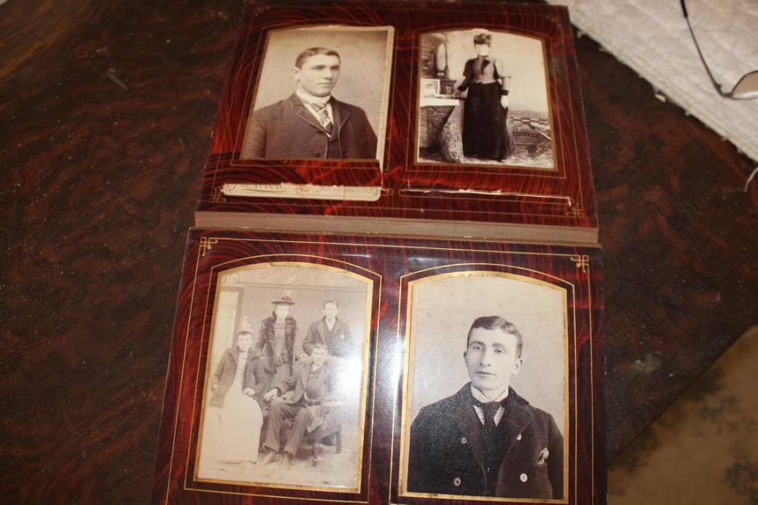 VICTORIAN PHOTO ALBUM LOOSE PAGES BUT COMPLETE - MANY P - 8