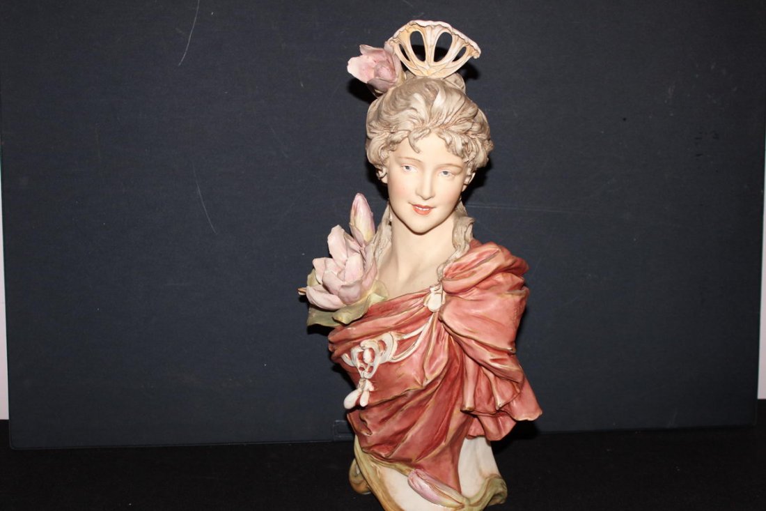 GREAT ROYAL DUX BOHEMIAN BUST 18" TALL: GREAT ROYAL DUX BOHEMIAN BUST 18" TALL