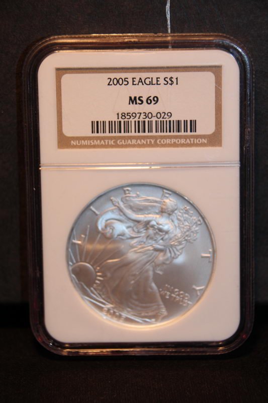 2005 SILVER EAGLE NGC 69: 2005 SILVER EAGLE NGC 69