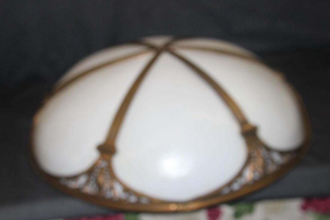 THE REAL DEAL AMAZING HOTEL HANGING CEILING FIXTURES -: THE REAL DEAL AMAZING HOTEL HANGING CEILING FIXTURES - WHITE THICK GLASS TRIMMED IN BRONZE - MINT 27" ACROSS 8" HIGH - WEIGHT 19 LBS.