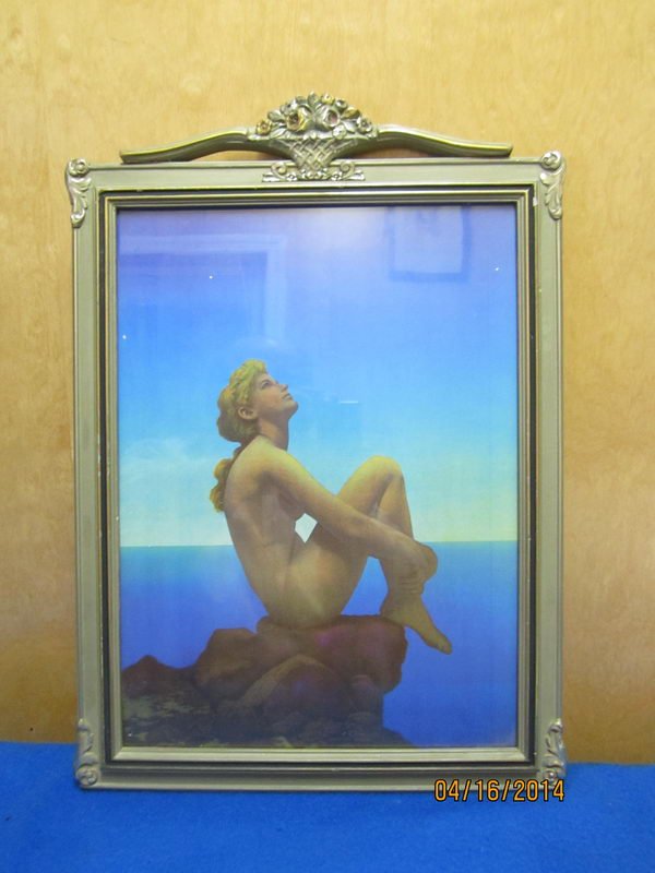 MAXFIELD PARRISH 16.5 X 12 IN A GREAT DECO FRAME: MAXFIELD PARRISH 16.5 X 12 IN A GREAT DECO FRAME