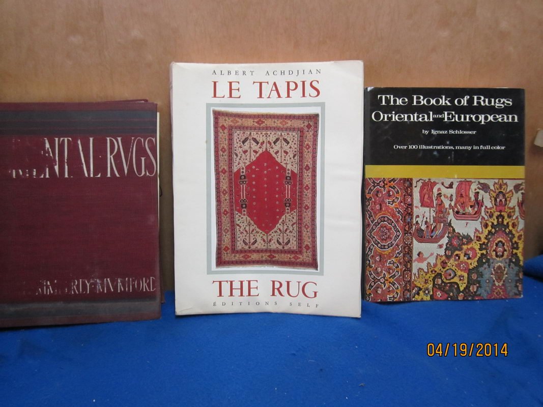 3 BOOKS ON ORIENTAL RUGS BY JOHN KIMBERLY MUMFORD -: 3 BOOKS ON ORIENTAL RUGS BY JOHN KIMBERLY MUMFORD - IGNAZ SCHLOSSER - ARNOLD VAN GENNEP - SOLD ALL ONE WAY