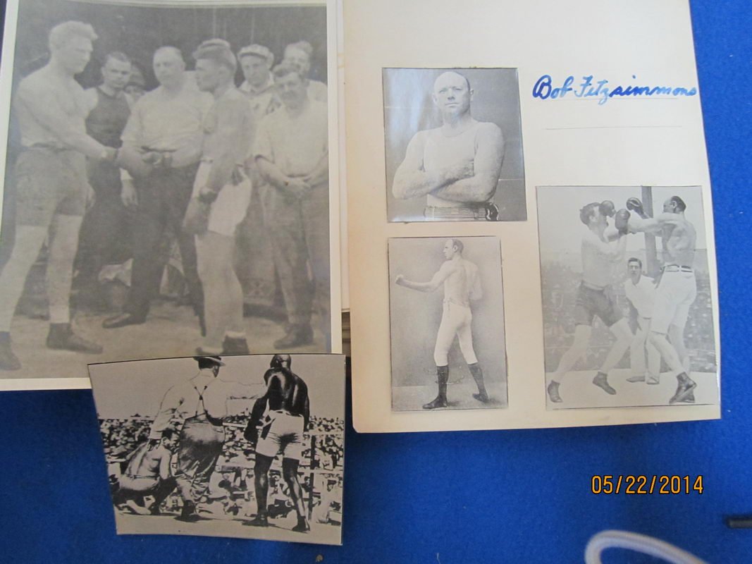 GREAT ONE-OF-A-KIND EARLY BOXING PHOTO ALBUM W/ 65: GREAT ONE-OF-A-KIND EARLY BOXING PHOTO ALBUM W/ 65 PAGES OF PHOTOS - PLUS MANY SIGNATURES - I CAN'T BE SURE WHICH ARE REAL - FROM JACK JOHNSON TO JOE LEWIS - NICE FIND