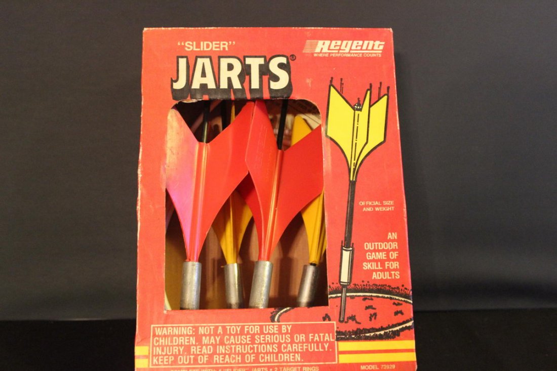 NICE IN BOX 1960S SLIDER JARTS OUTDOOR YARD GAME: NICE IN BOX 1960S SLIDER JARTS OUTDOOR YARD GAME