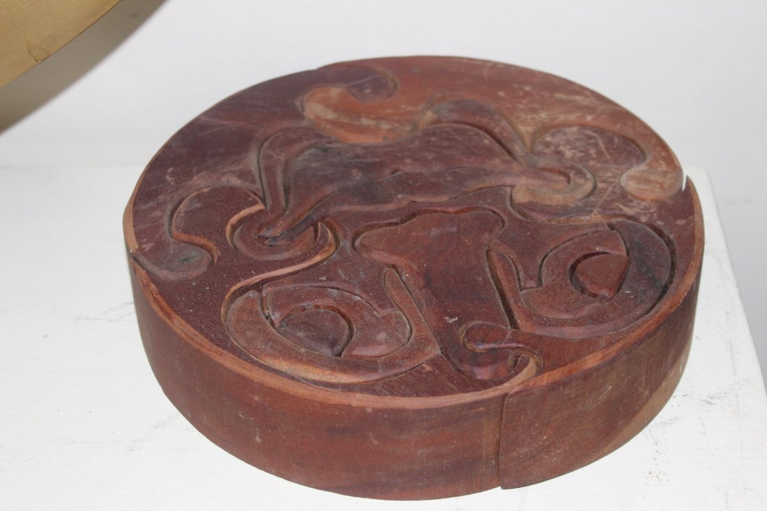 SOLID MAHOGANY HANDMADE WOODEN PUZZLE NEAT 10 X 2.5": SOLID MAHOGANY HANDMADE WOODEN PUZZLE NEAT 10 X 2.5"