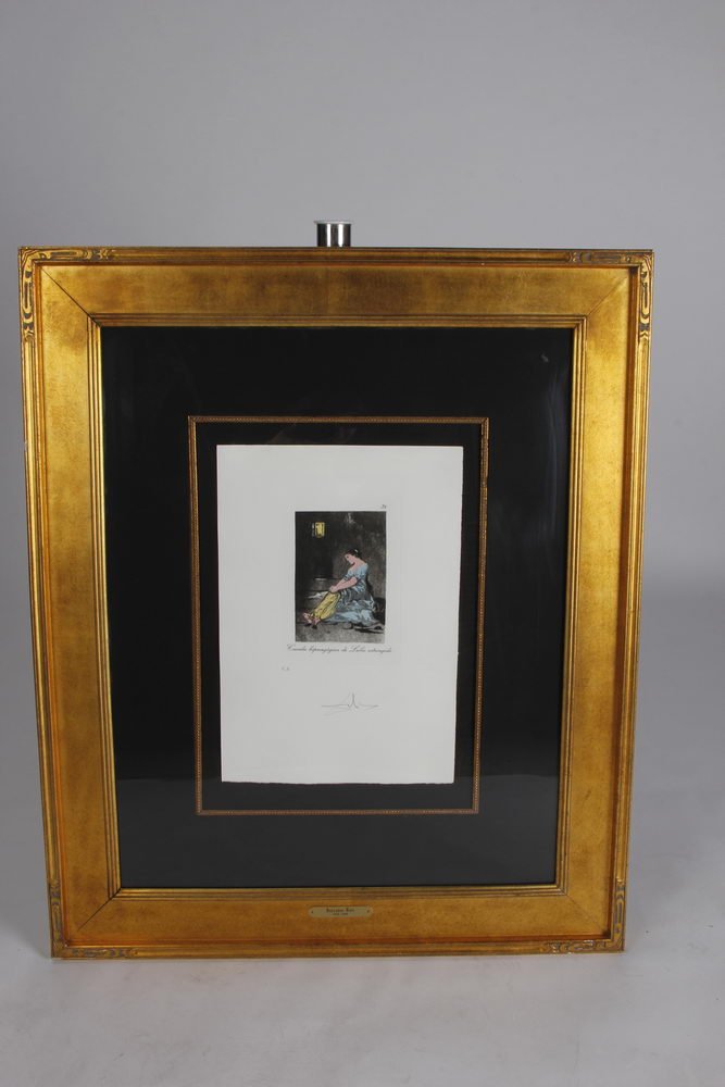 limited edition SALVADOR DALI lithograph titled "cuerda: limited edition SALVADOR DALI lithograph titled "cuerda hipnagogica de lulio estringido" ARTIST PROOF hand signed with coa