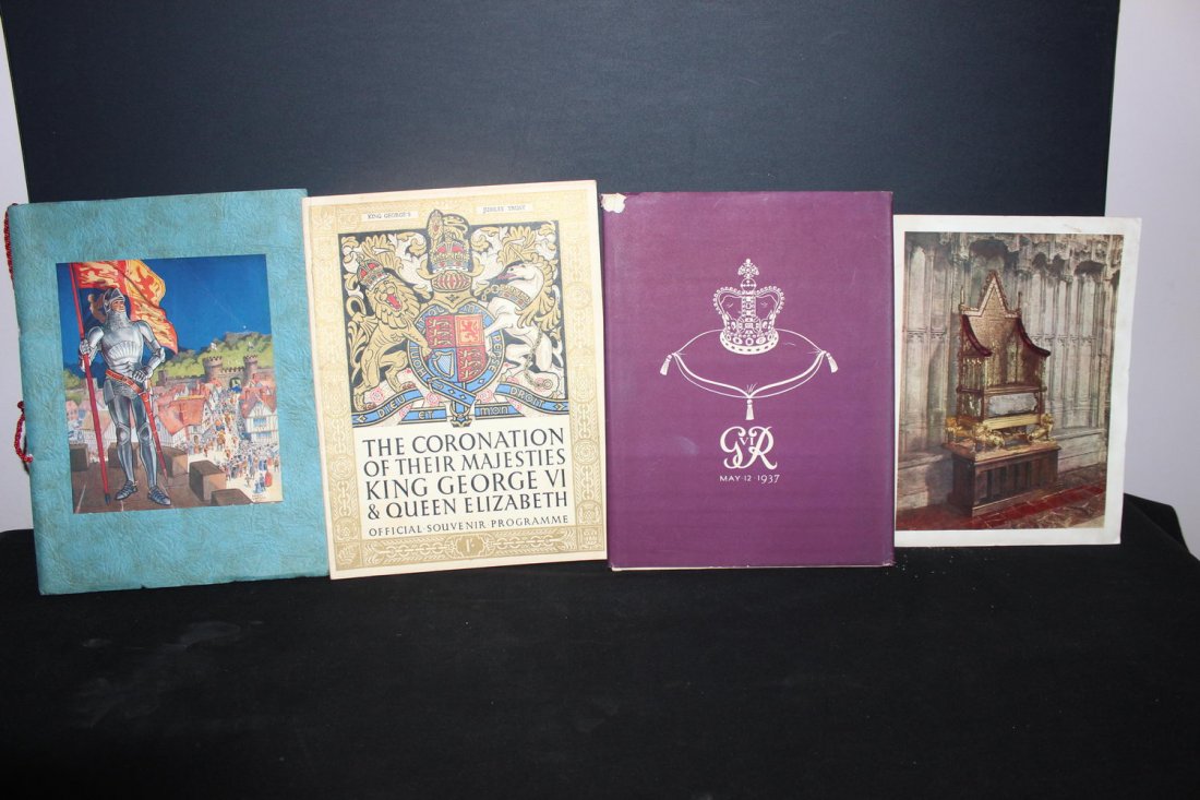 SUPER COLLECTION 1937 CORONATION OF KING GEORGE VI AND: SUPER COLLECTION 1937 CORONATION OF KING GEORGE VI AND QUEEN ELIZABETH - THREE BOOKLETS ONE HARDCOVER BOOK WITH MANY PAPER CLIPPINGS AND EXTRAS