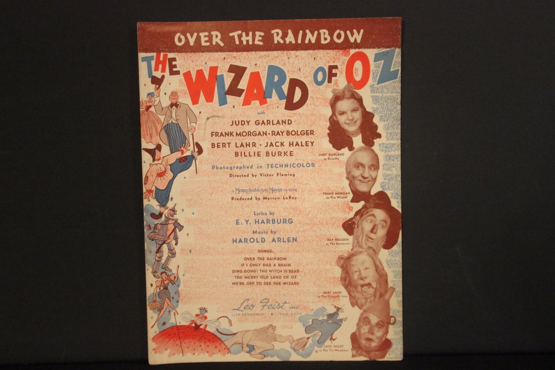 OVER THE RAINBOW THE WIZARD OF OZ SHEET MUSIC RARE AND: OVER THE RAINBOW THE WIZARD OF OZ SHEET MUSIC RARE AND MEANT