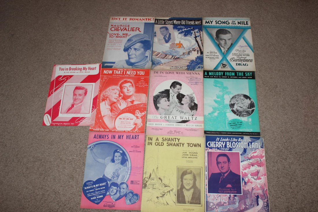 10 SUPER PIECES OF SHEET MUSIC IN GOOD CONDITION: 10 SUPER PIECES OF SHEET MUSIC IN GOOD CONDITION