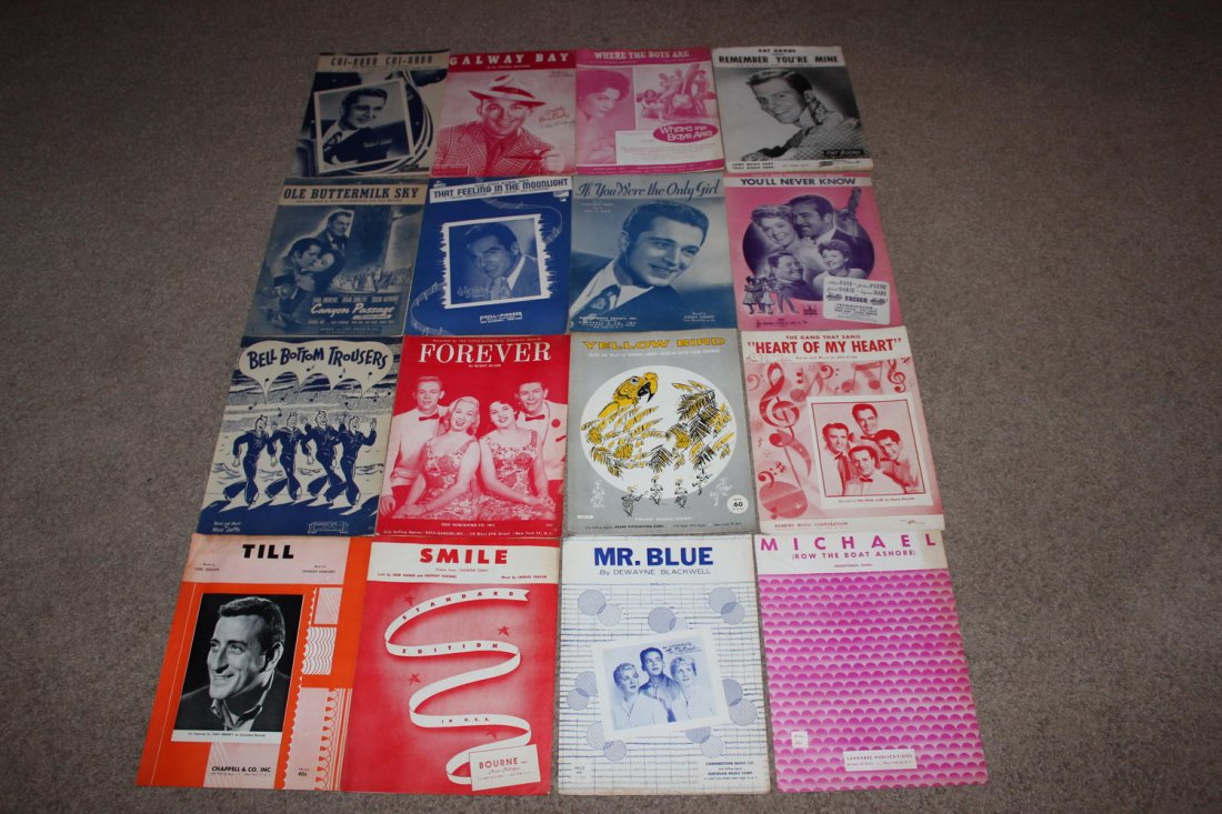 16 EXCELLENT PIECES OF SHEET MUSIC - COMO-: 16 EXCELLENT PIECES OF SHEET MUSIC - COMO- BOGNE-SEDAKA- CROSBY- FRANCES AND MANY OTHERS