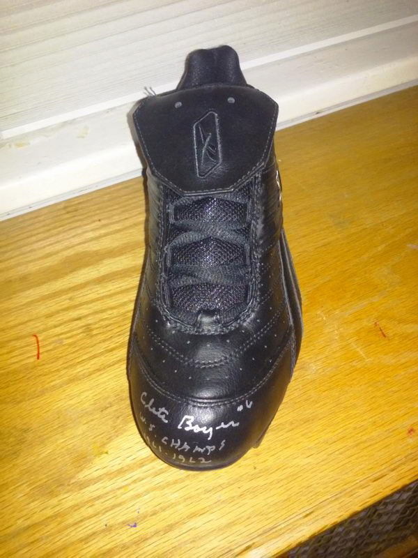 Very nice clete boyer autographed Reebok clete : Very nice clete boyer autographed Reebok clete