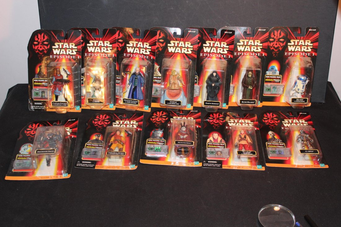 12 NEW STAR WARS ACTION FIGURES ALL WITH TALKING CHIP: 12 NEW STAR WARS ACTION FIGURES ALL WITH TALKING CHIP EPISODE I – 1998-1999