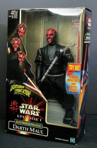 Star Wars Darth Maul Episode 1 Collector Watch w/ Qui-Gon Jinn Lightsaber  Display Case 