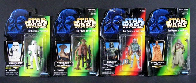 STAR WARS - FOUR CARDED ACTION FIGURES Kenner. Includes (1 of 4)