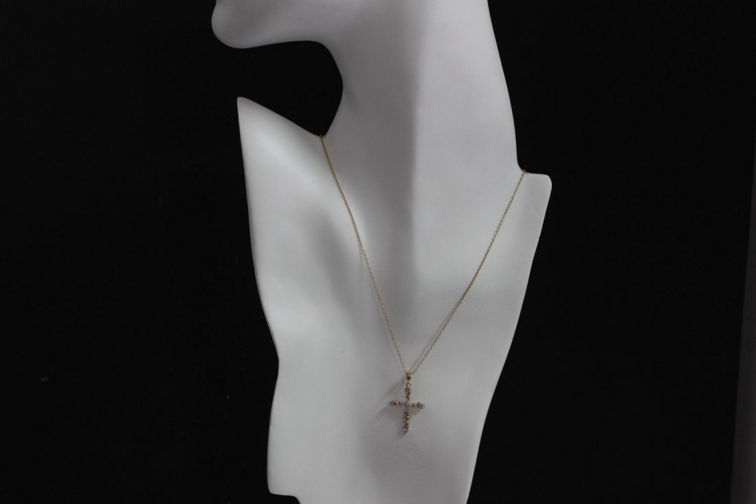 10K GENUINE DIAMOND ENCRUSTED CROSS FEATURES (1 of 4)