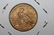 1908 - 1ST YEAR INDIANHEAD $2.50 GOLD COIN A.U. - 2