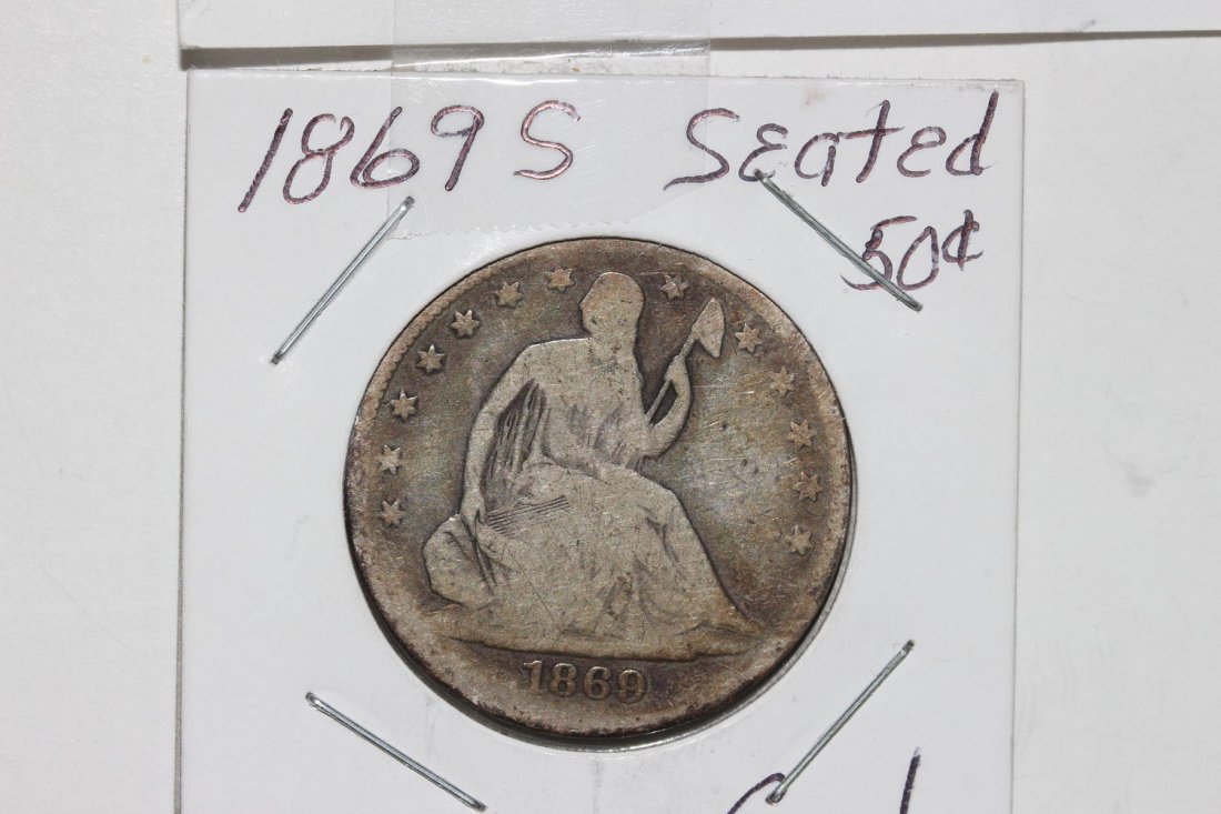 1869S LIBERTY SEATED  HALF-DOLLAR GOOD (1 of 3)