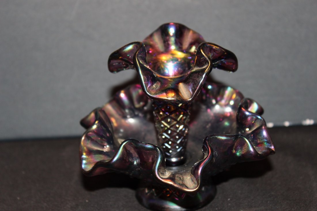 MINIATURE FENTON EPERNE IN PURPLE MINT CONDITION: MINIATURE FENTON EPERNE IN PURPLE MINT CONDITION