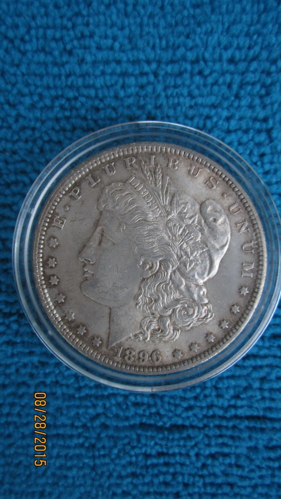 1896 US SILVER DOLLAR IN A.U. CONDITION FULL EAGLE (1 of 3)