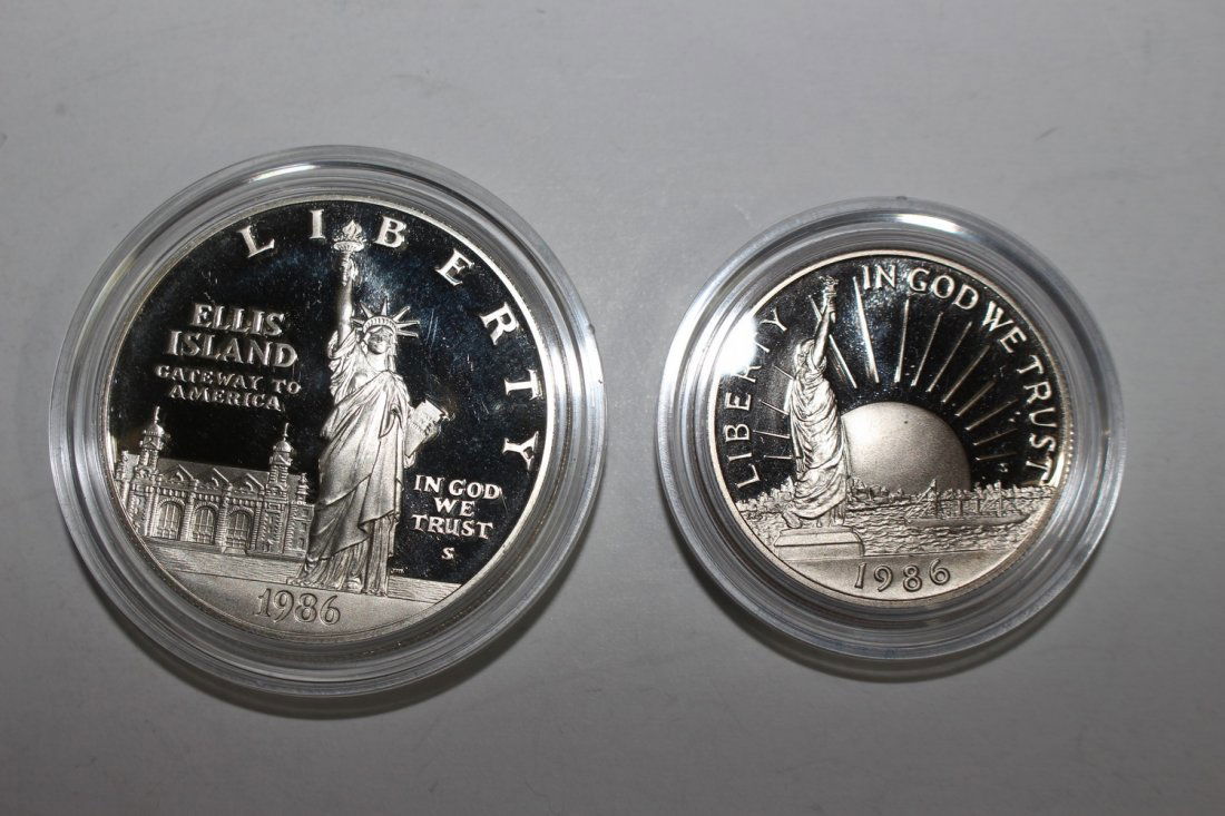 1986 LIBERTY COMMEMORATIVE PROOF SET - INCLUDES SILVER (1 of 4)