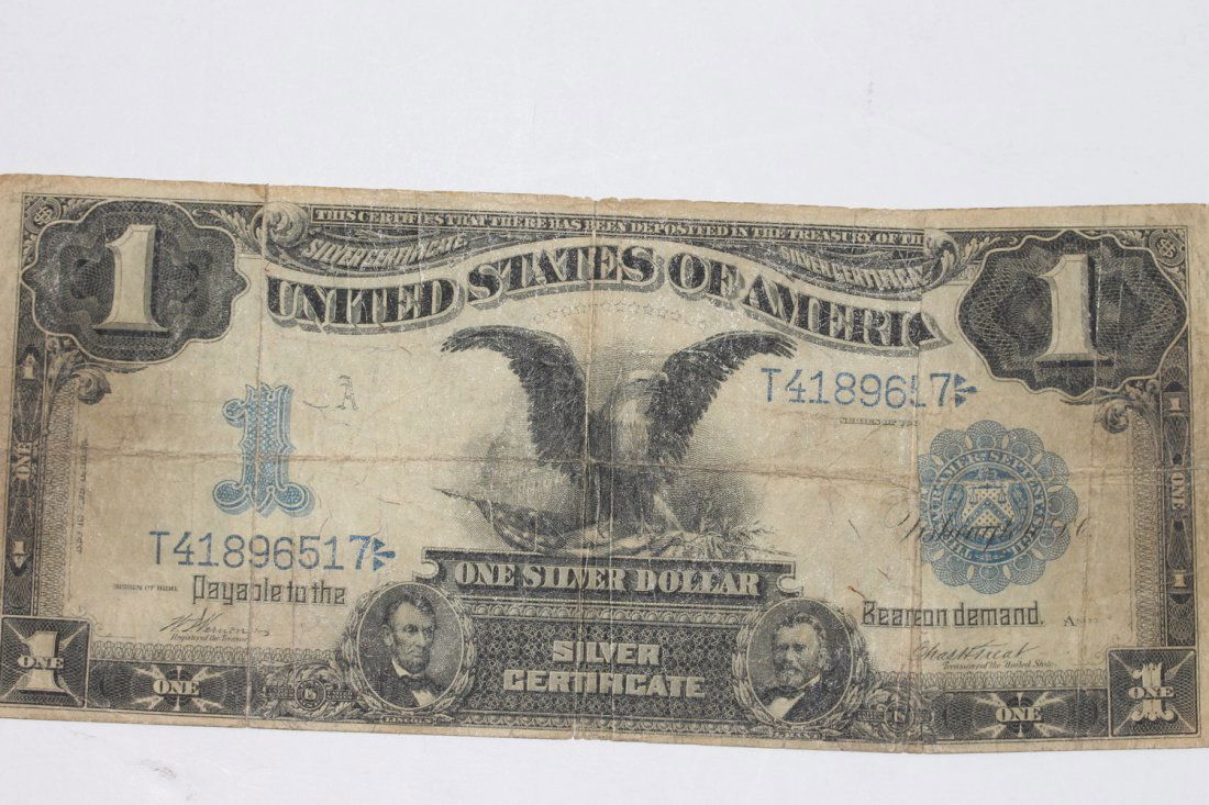 1899 SERIES LARGE US BLACK EAGLE SILVER CERTIFICATE ONE (1 of 3)
