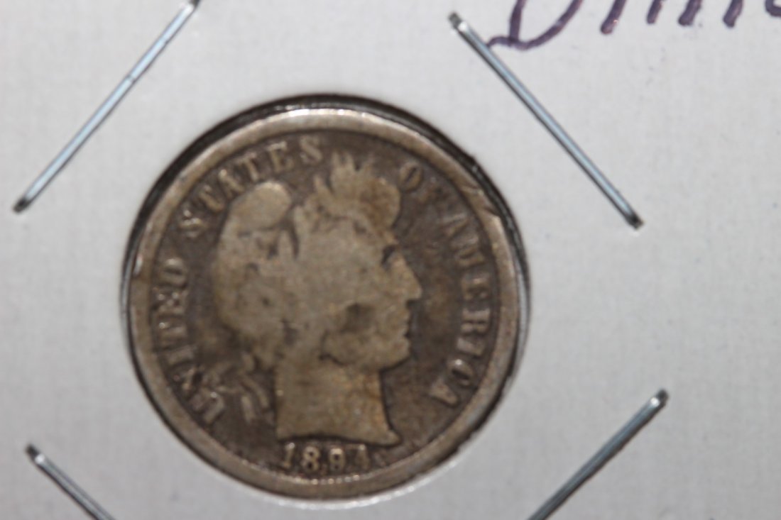 1894 O BARBER DIME KEY DATE LOW MINTAGE V.GOOD (1 of 3)