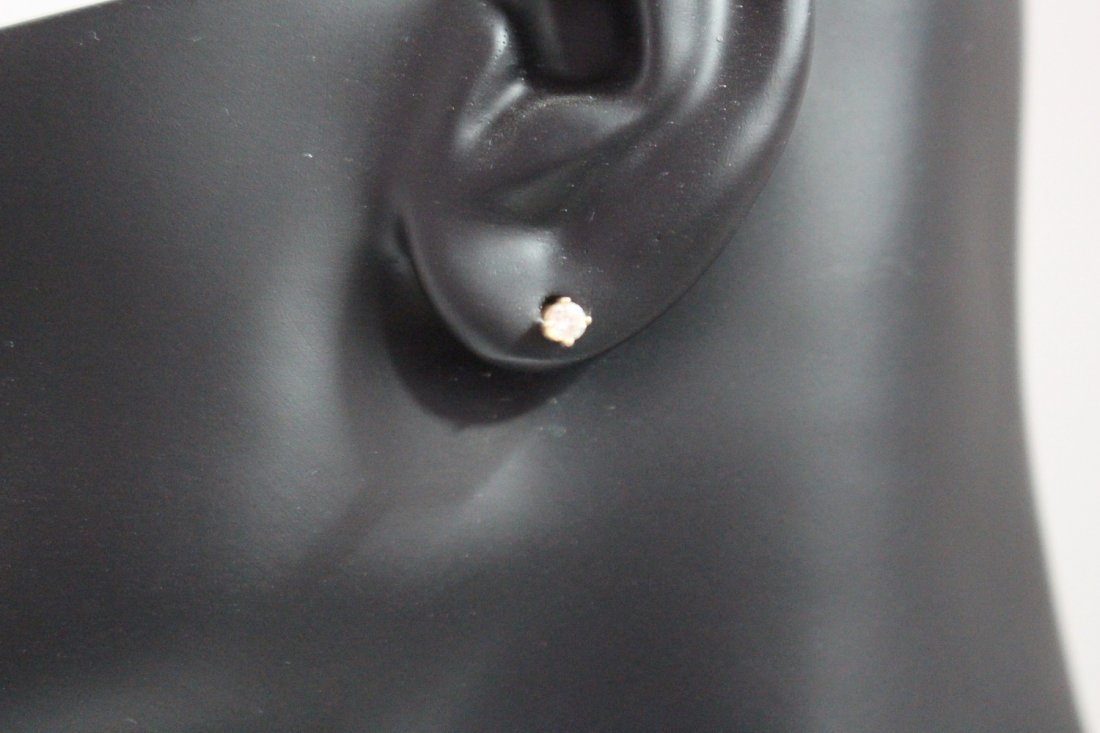 14K DIAMOND STUD EARRINGS FEAT. .20 TCW GENUINE RD. (1 of 3)