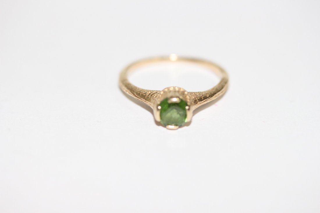 14K TOURMALINE RING FEAT. ORNATE OPEN FILLIGREE SETTING (1 of 4)