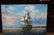 GREAT OIL ON CANVAS OF EARLY SAIL SHIP SIGNED AND GREAT