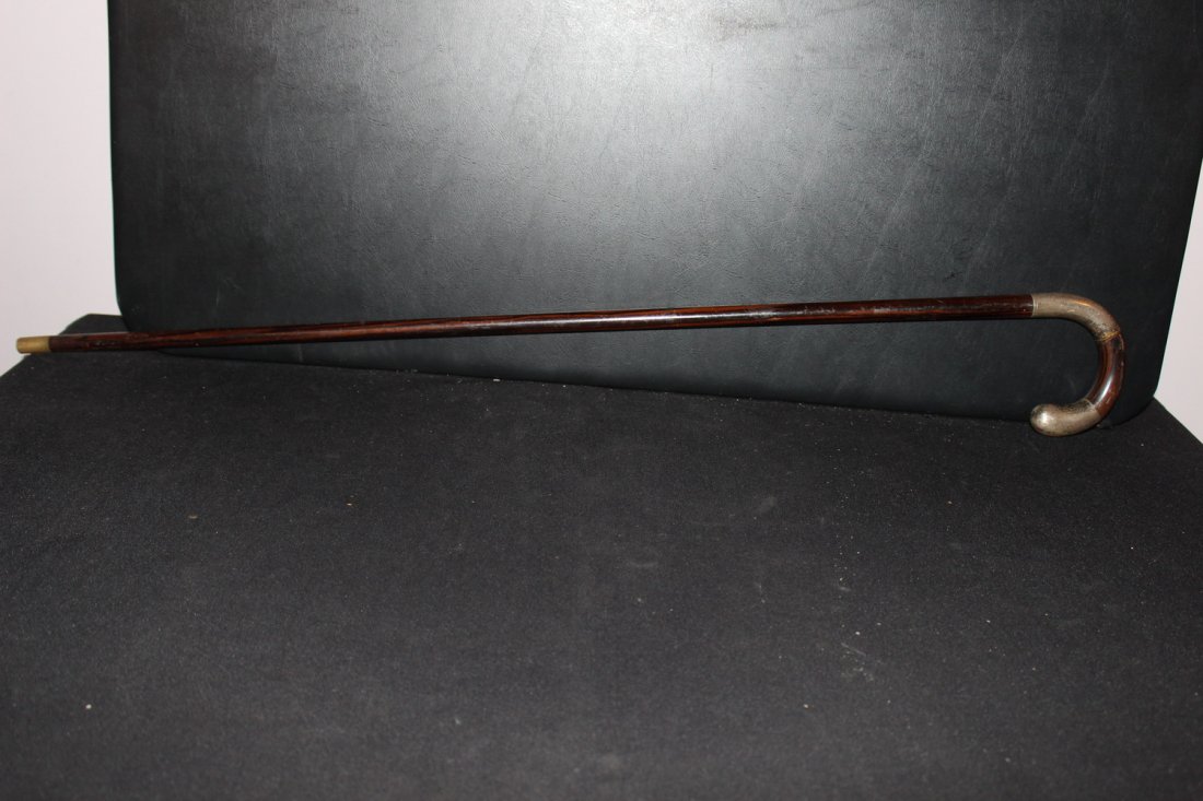 STERLING HANDLE WALKING STICK GIVEN BY LONG ISLAND (1 of 5)