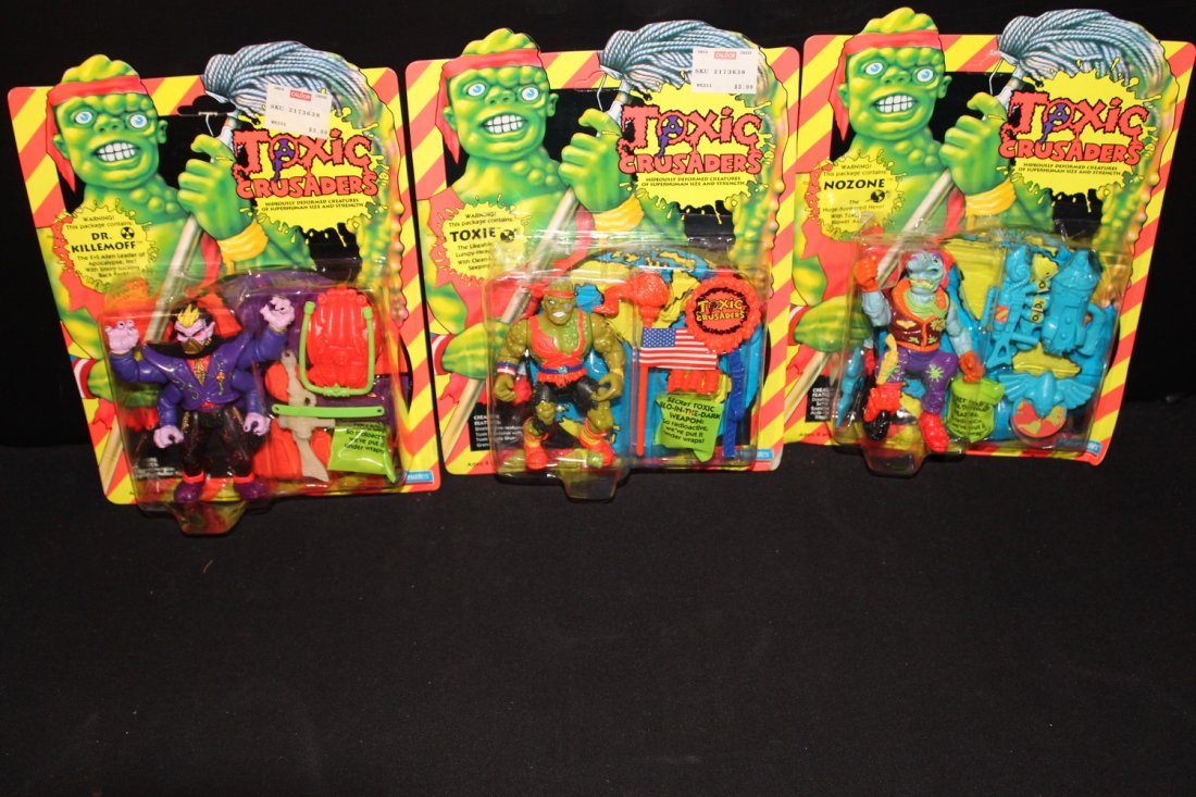 3 TOXIC CRUSADERS NEW IN PACKAGE - ALL 3  1 MONEY - (1 of 8)