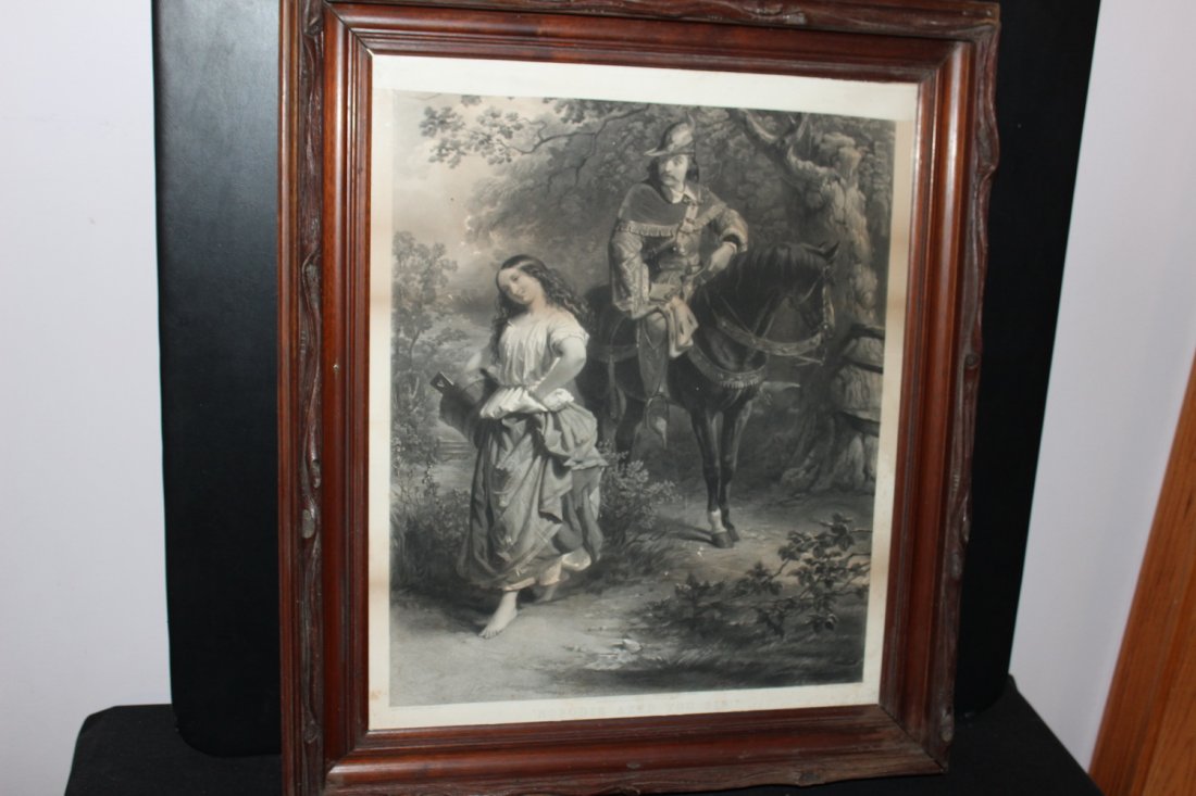 HEAVILY CARVED DEEP WALNUT FRAME IN GREAT COND. W/ (1 of 7)