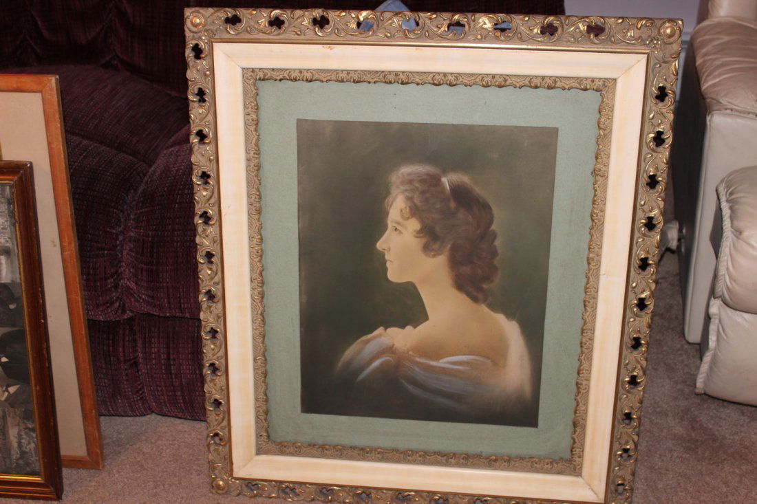 VERY NICE OIL ON CANVAS WITH A GREAT IVORY TO GUILT (1 of 3)